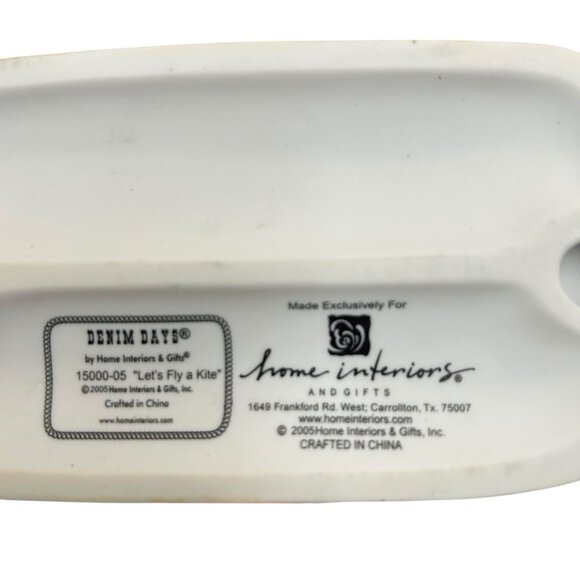 Home Interiors 2005 Denim Days Let's Fly a Kite Danny Debbie Porcelain Figurine - Picture 7 of 8